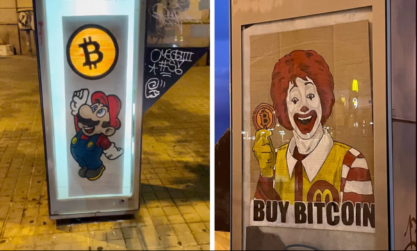 Graffiti artists Street Cy₿er are painting the town Bitcoin Graffiti artists Street Cy₿er are painting the town Bitcoin