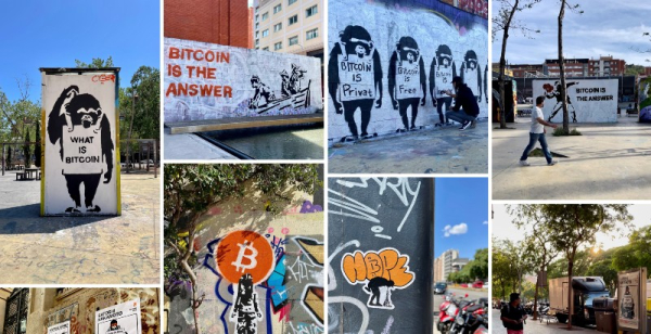 Graffiti artists Street Cy₿er are painting the town Bitcoin Graffiti artists Street Cy₿er are painting the town Bitcoin